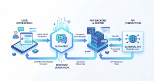 ai chatbot in php using openai api flow diagram