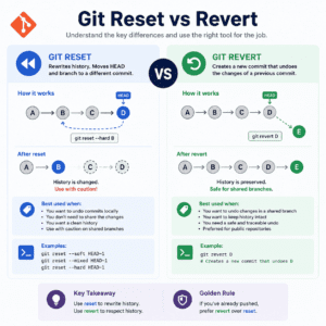 git reset vs revert