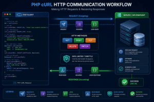 php curl http requests methods get post put delete with responses